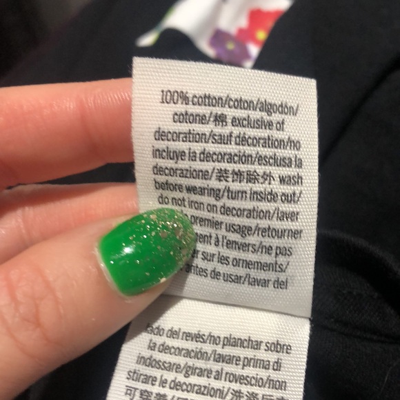 Pink Victoria’s Secret black dog logo pink floral long sleeve top size xs - Picture 10 of 10